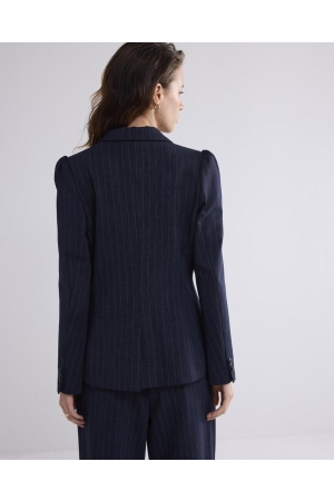 Summum Woman Blazer punto vintage stripe 495 Midnight blue