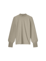 Summum Woman Smocked top Fine Lurex Jersey 130 Dune