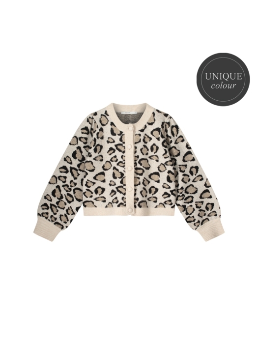Summum Woman Knitted cardigan leopard jacquard knit 120 Multicolour