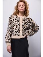 Summum Woman Knitted cardigan leopard jacquard knit 120 Multicolour