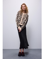 Summum Woman Knitted cardigan leopard jacquard knit 120 Multicolour