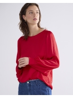 Summum Woman Top long sleeves silky touch 333 True Red