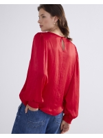 Summum Woman Top long sleeves silky touch 333 True Red