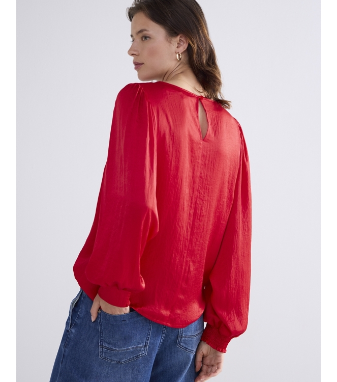 Summum Woman Top long sleeves silky touch 333 True Red