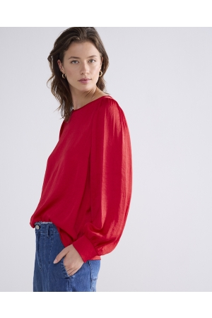 Summum Woman Top long sleeves silky touch 333 True Red