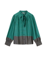 Summum Woman Blouse border print 624 Peacock