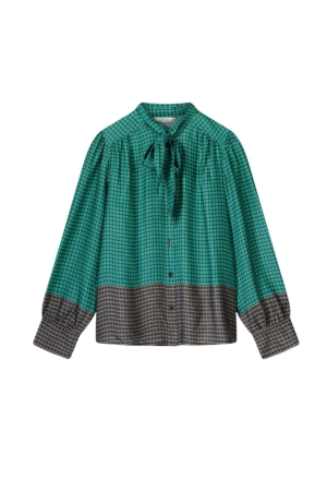 Summum Woman Blouse border print 624 Peacock