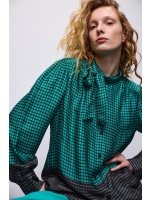 Summum Woman Blouse border print 624 Peacock