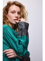 Summum Woman Blouse border print 624 Peacock