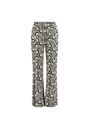 Expresso Casual trousers graffic black/ecru dessin EX900 Black
