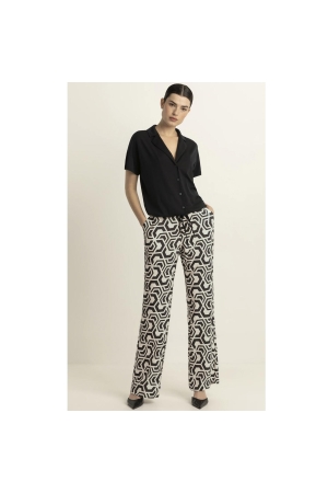 Expresso Casual trousers graffic black/ecru dessin EX900 Black