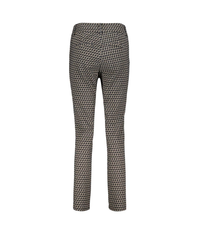 Red Button Diana fancy print Black