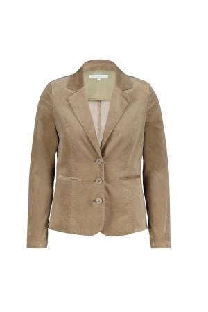 Red Button Blazer Babs velvet Clay