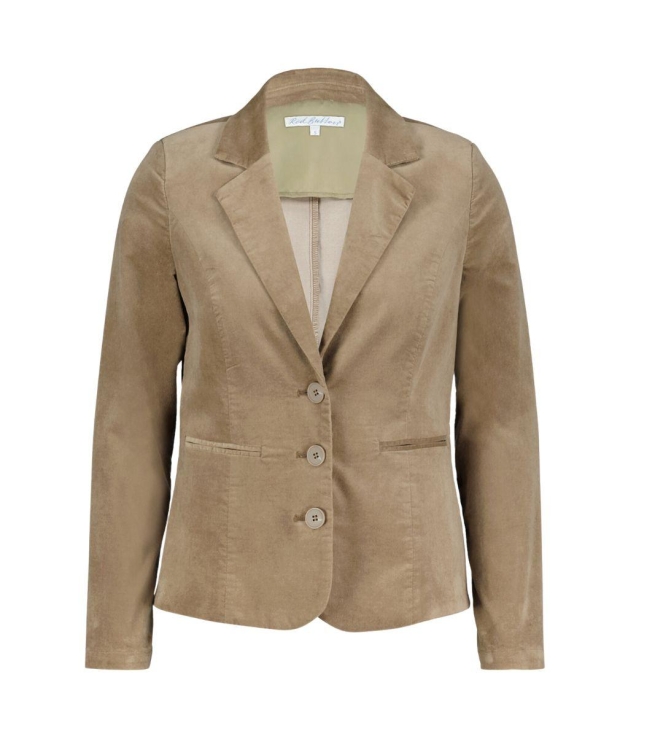 Red Button Blazer Babs velvet Clay