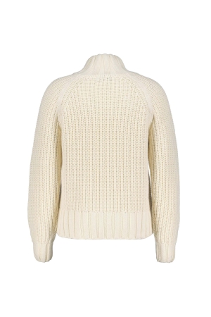 Red Button Turtle cable sweater Cream
