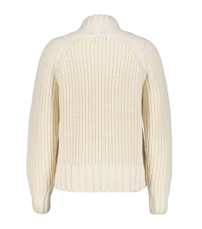 Red Button Turtle cable sweater Cream