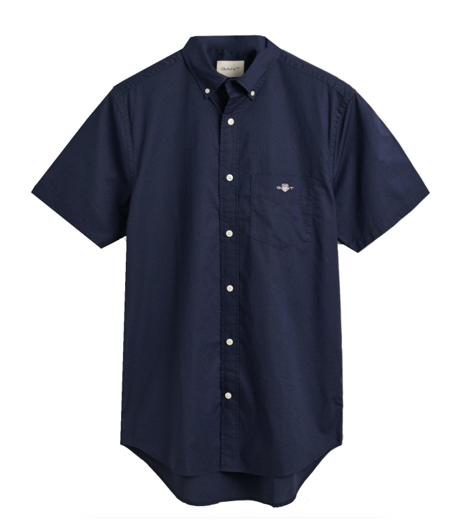 Gant REG POPLIN SS SHIRT 410 MARINE