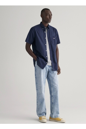 Gant REG POPLIN SS SHIRT 410 MARINE