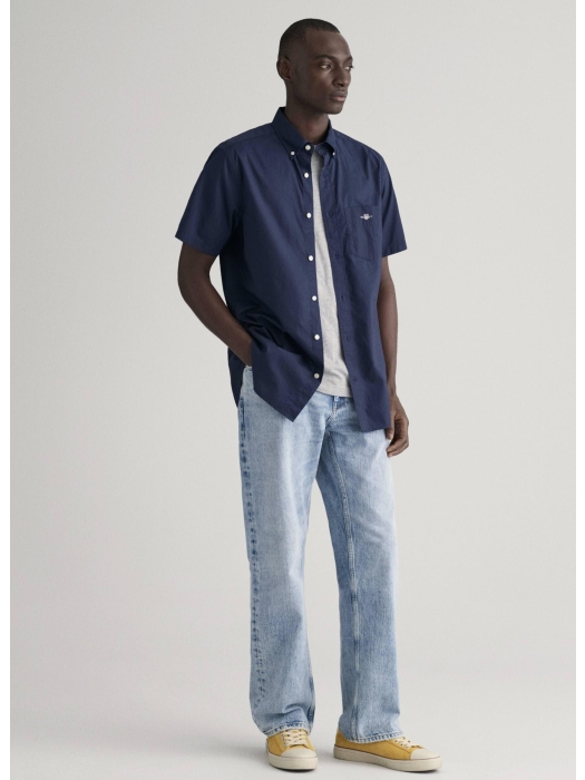 Gant REG POPLIN SS SHIRT 410 MARINE