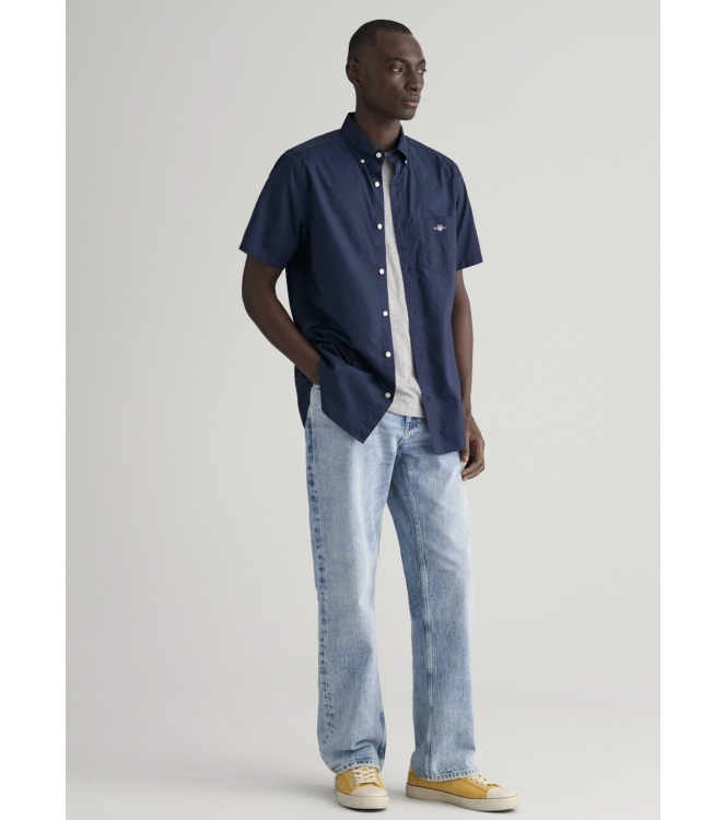Gant REG POPLIN SS SHIRT 410 MARINE