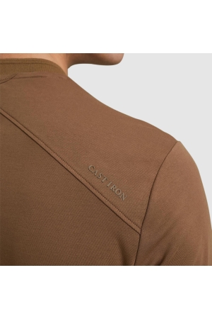 Cast Iron Short sleeve r-neck regular fit in 8063 Partridge