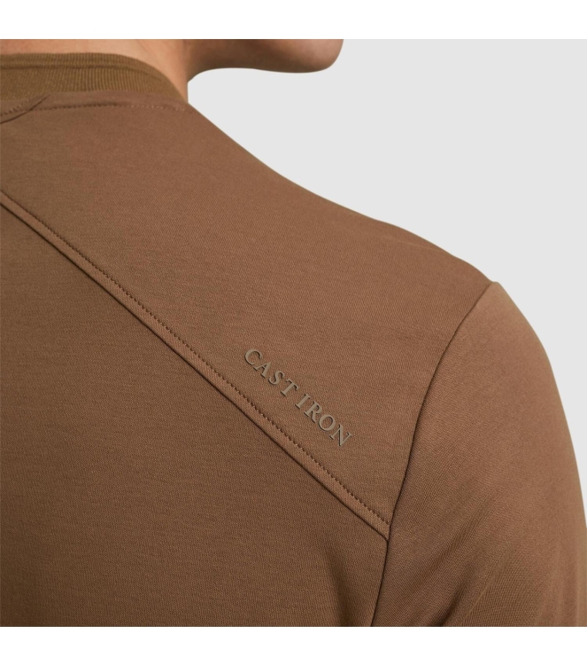 Cast Iron Short sleeve r-neck regular fit in 8063 Partridge