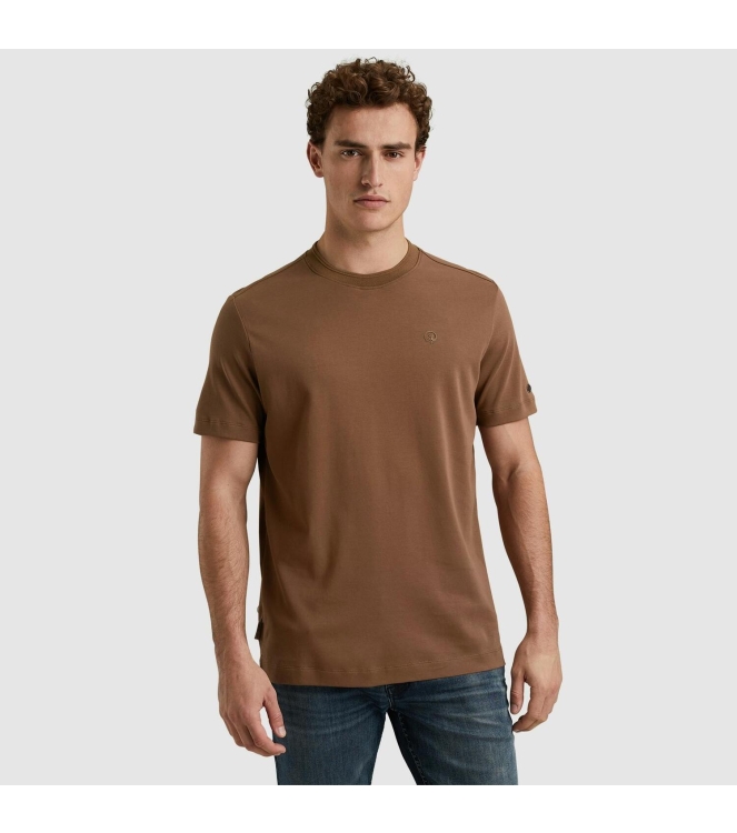 Cast Iron Short sleeve r-neck regular fit in 8063 Partridge