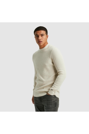 Cast Iron Mock neck fine boucle 7014 Silver birch