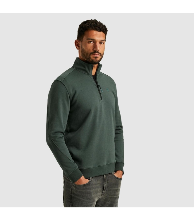 Cast Iron Half zip collar cotton terry 6026 Urban chic