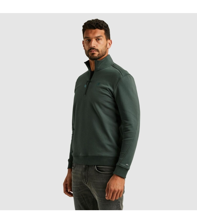 Cast Iron Half zip collar cotton terry 6026 Urban chic