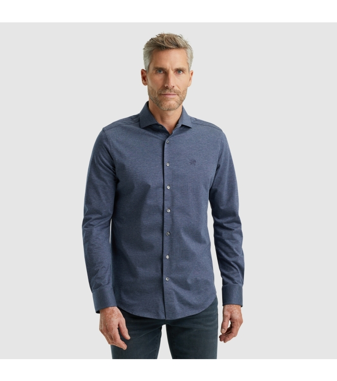 Vanguard Long Sleeve Shirt Versatile Jersey 5709 Mid blue melange