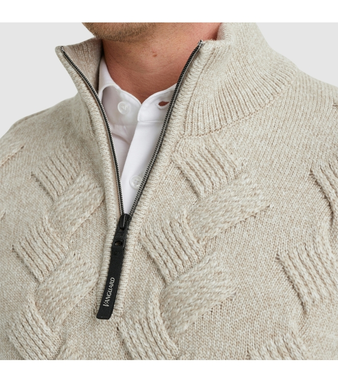 Vanguard Half zip collar star wool acrylic 8265 Pure cashmere