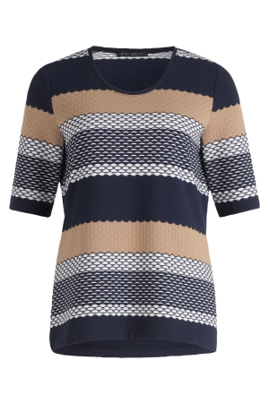 Betty Barclay Shirt Kurz 1/2 Arm 8878 Dark blue/beige