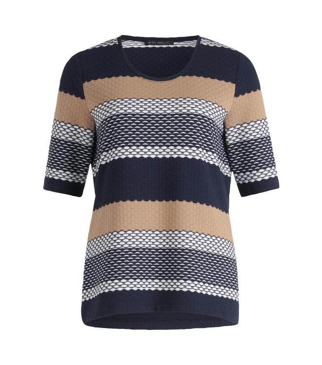 Betty Barclay Shirt Kurz 1/2 Arm 8878 Dark blue/beige
