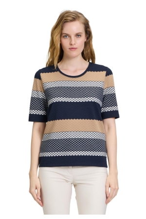 Betty Barclay Shirt Kurz 1/2 Arm 8878 Dark blue/beige