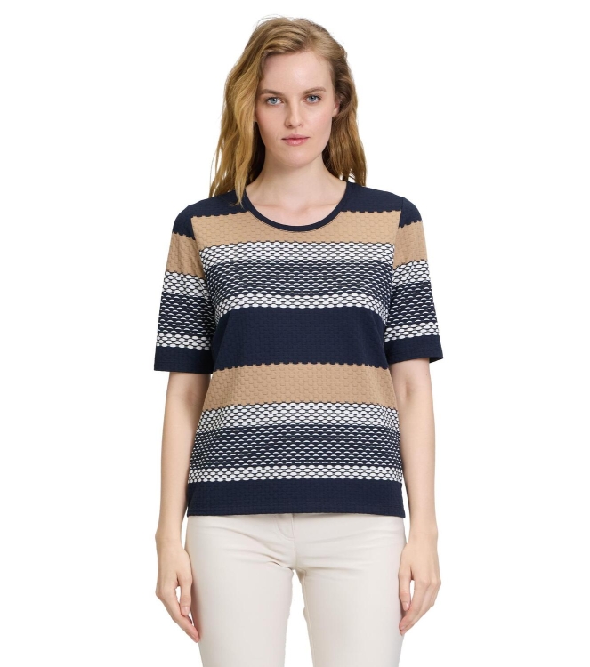 Betty Barclay Shirt Kurz 1/2 Arm 8878 Dark blue/beige
