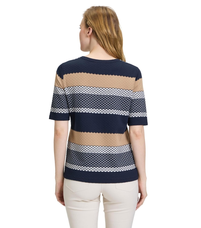 Betty Barclay Shirt Kurz 1/2 Arm 8878 Dark blue/beige