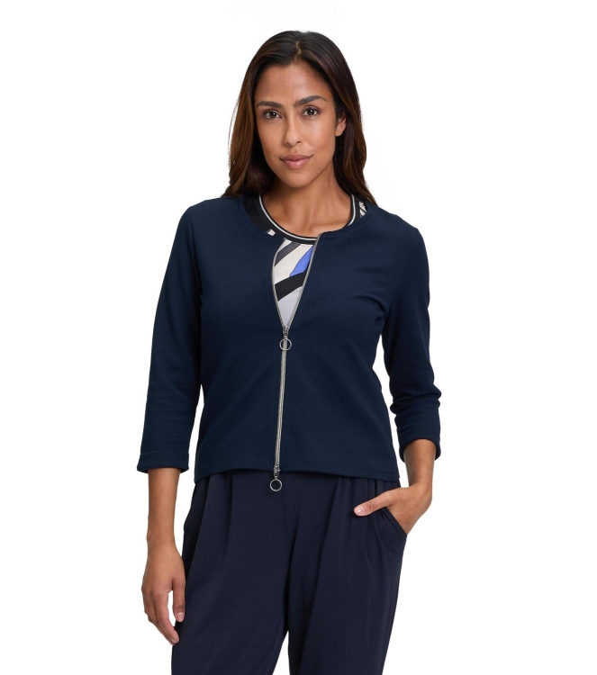 Betty Barclay Sweat Jacke Kurz 1/1 Arm 8345 Dark Sky