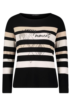 Betty Barclay Shirt Kurz 1/1 Arm 9875 Black /beige