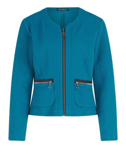 Betty Barclay Sweat Jacke Kurz 1/1 Arm 8558 Colonial blue