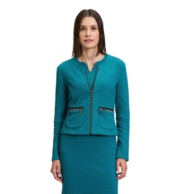 Betty Barclay Sweat Jacke Kurz 1/1 Arm 8558 Colonial blue