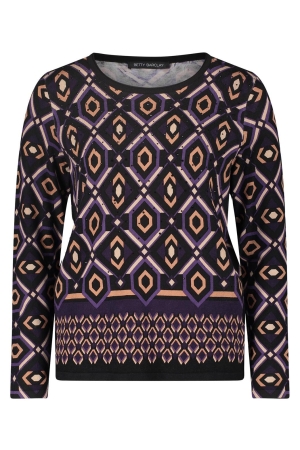 Betty Barclay Strickpullover Kurz 1/1 Arm 6890Purple/black