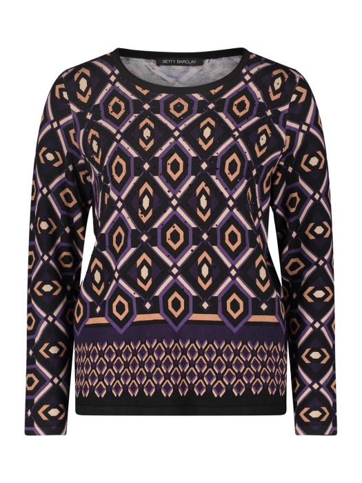 Betty Barclay Strickpullover Kurz 1/1 Arm 6890Purple/black
