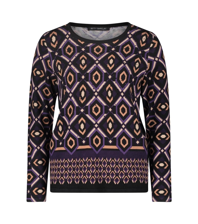 Betty Barclay Strickpullover Kurz 1/1 Arm 6890Purple/black