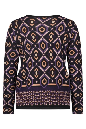 Betty Barclay Strickpullover Kurz 1/1 Arm 6890Purple/black