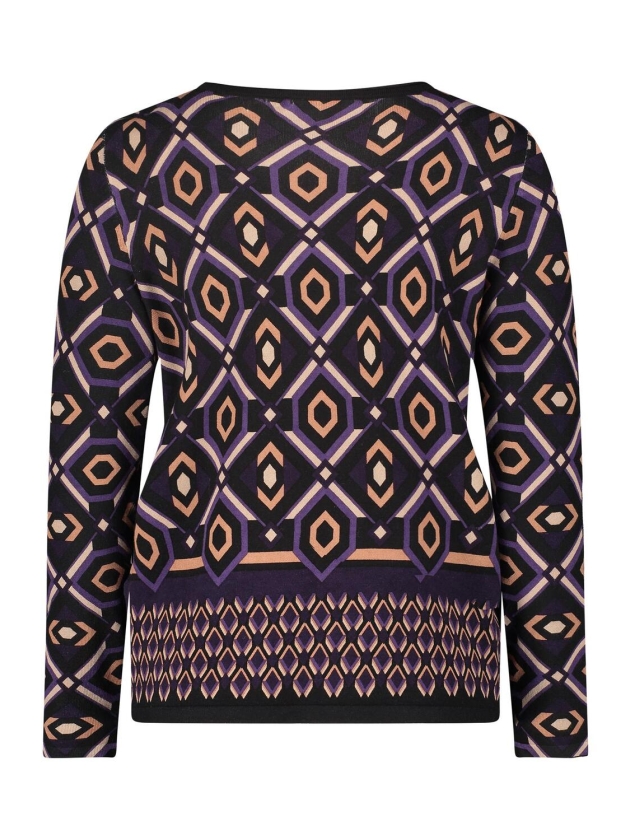 Betty Barclay Strickpullover Kurz 1/1 Arm 6890Purple/black
