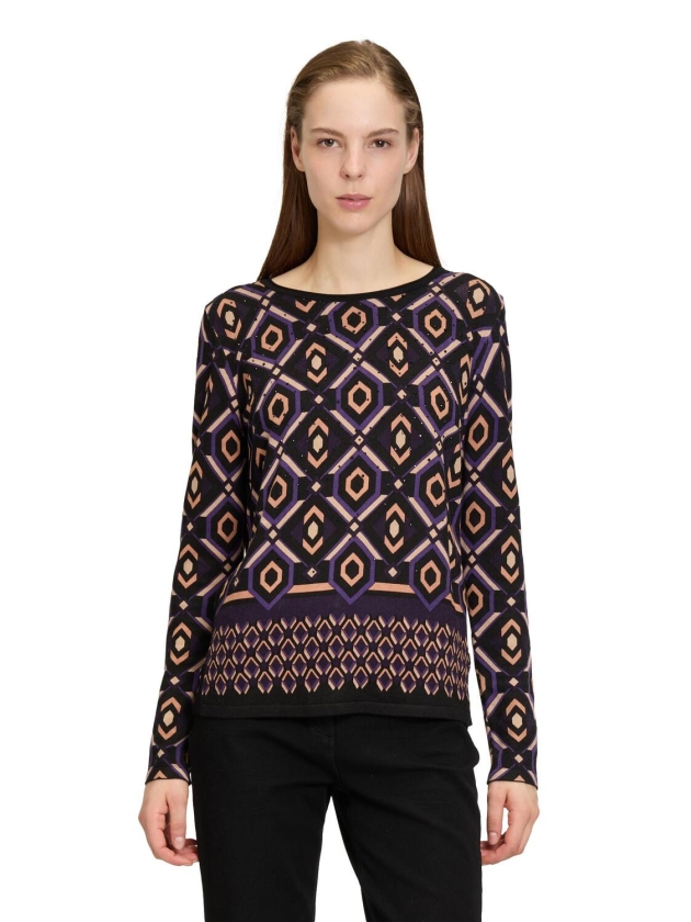 Betty Barclay Strickpullover Kurz 1/1 Arm 6890Purple/black