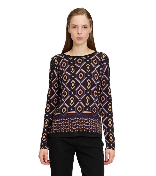 Betty Barclay Strickpullover Kurz 1/1 Arm 6890Purple/black