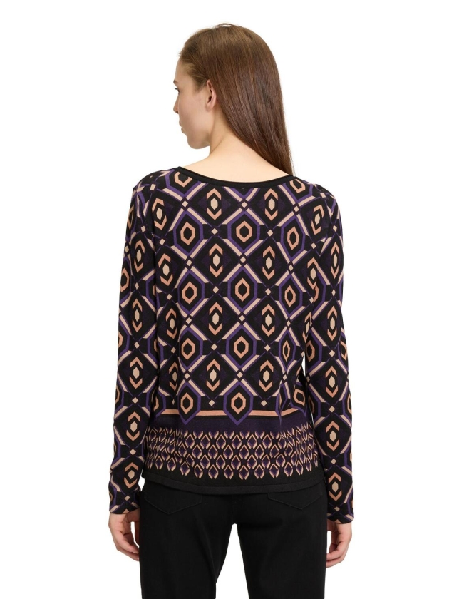 Betty Barclay Strickpullover Kurz 1/1 Arm 6890Purple/black