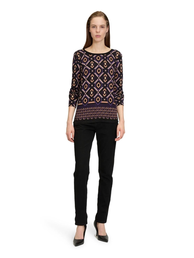 Betty Barclay Strickpullover Kurz 1/1 Arm 6890Purple/black